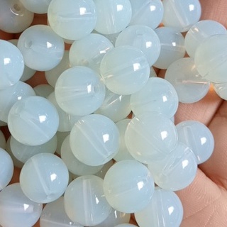 10-25-50gam hạt đá nhân tạo làm vòng trắng xanh 4-6-8-10-12mm