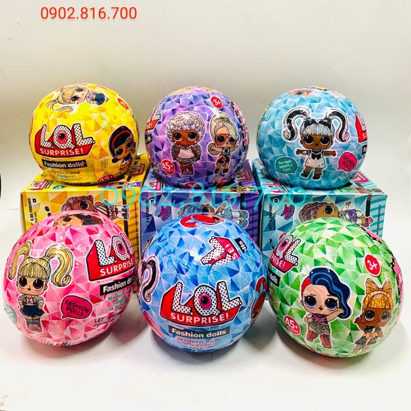 Hộp đồ chơi 1 quả trứng bất ngờ búp bê lấp lánh LOL SURPRISES cỡ lớn 15cm