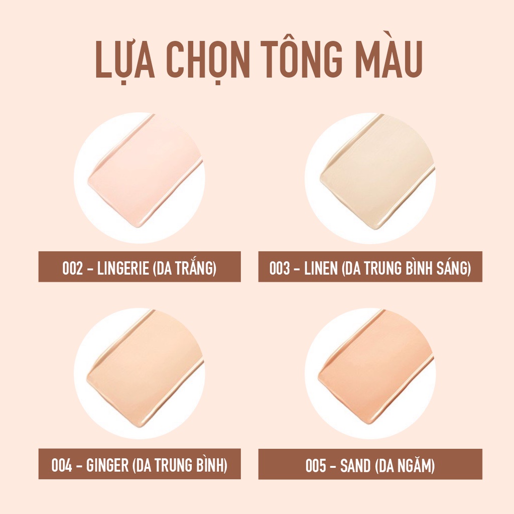 CLIO Phấn Nước Dưỡng Ẩm NUDISM MOIST COVER CUSHION SPF50+/PA++++ Kèm Lõi