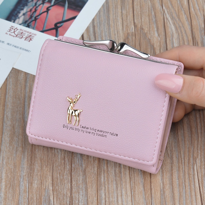 Ví Ngắn Mini Phong Cách Hàn Quốc Đơn Giản Cho Nữ