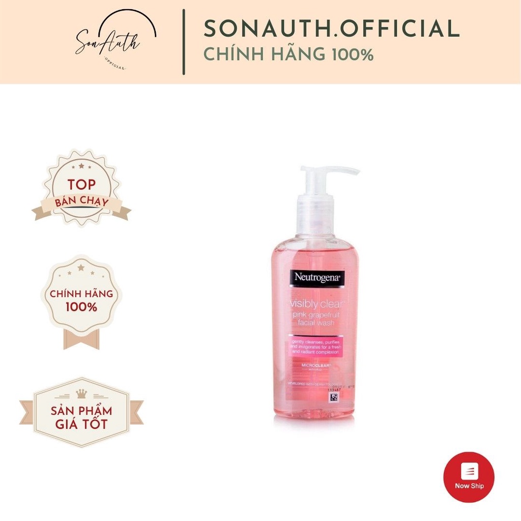 Sữa rửa mặt Neutrogena Visibly Clear Pink Grapefruit Facial Wash