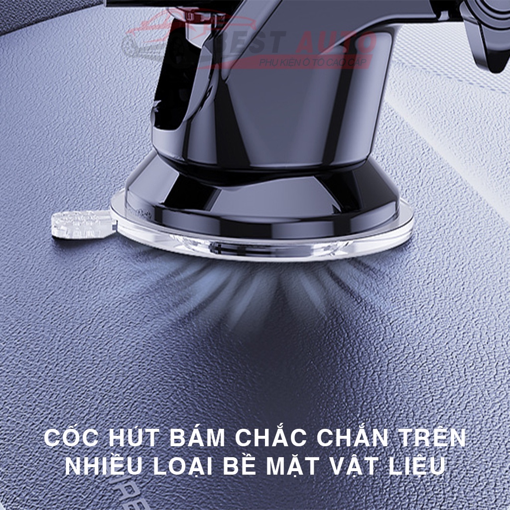 Giá đỡ điện thoại trên ô tô xoay 360 độ,có video thật, hít gắn taplo và cửa gió điều hòa, kẹp điện thoại ô tô-Best Auto