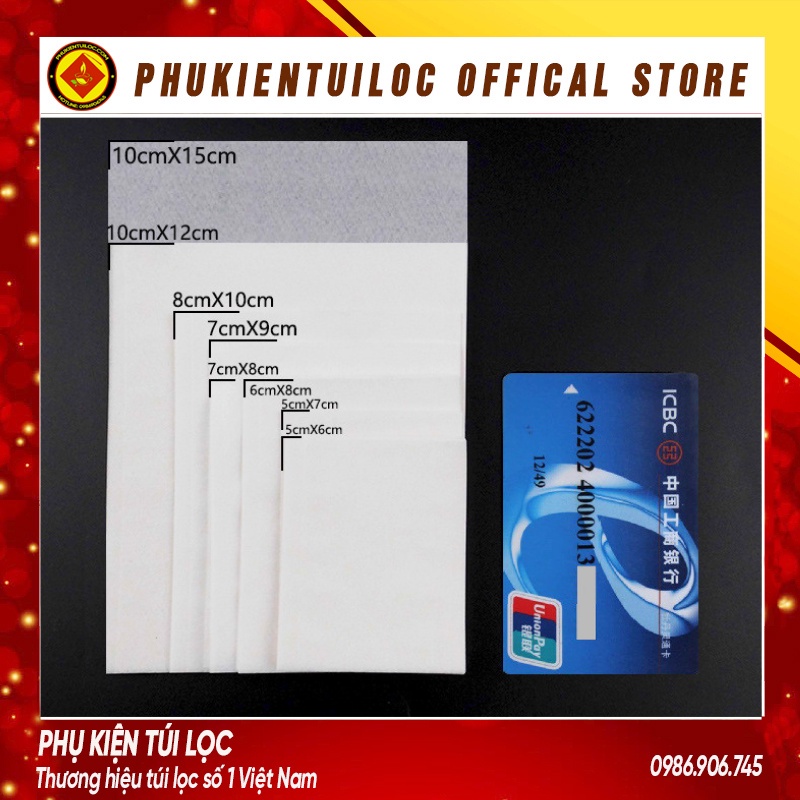 Combo 100 túi lọc giấy không dây hàn nhiệt lọc trà hoa, trà bột, cafe, bột thảo dược... Phukientuiloc.com