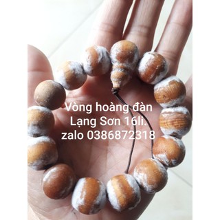 VÒNG TAY HOÀNG ĐÀN TUYẾT 16LI NÚI ĐÁ LẠNG SƠN KÈM HỘP ĐẸP