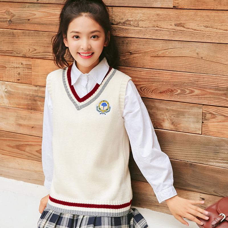 Áo Len Nữ Không Tay Cổ Chữ V Phong Cách Hàn Quốc | BigBuy360 - bigbuy360.vn