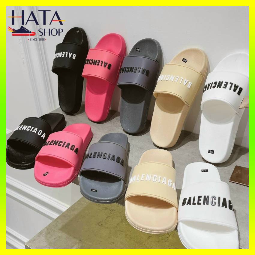 Dép quai ngang nam nữ UNISEX BALENCIAGAA chữ nổi cực chất HOT TREND