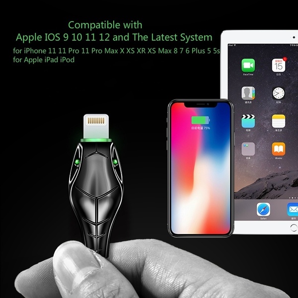 Dây Cáp Sạc Nhanh Micro Usb Loại C 3a Có Đèn Led Cho Iphone 11