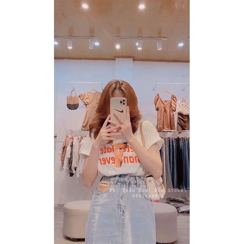 [Mã WASTCOOL giảm 15% tối đa 50K đơn 99K] set áo phông kèm chân váy ( ảnh shop tự chụp)