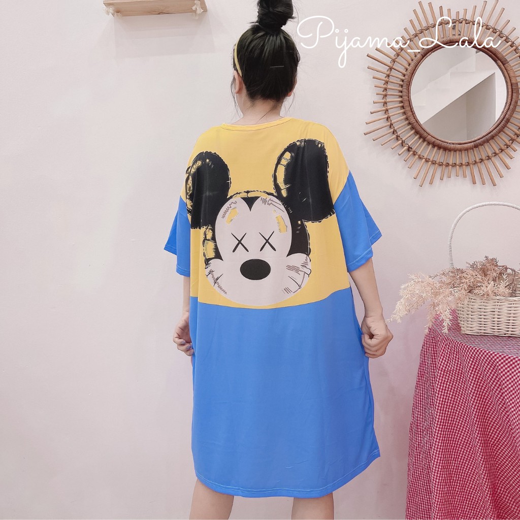 Váy ngủ cotton giấy họa tiết hoạt hình đáng yêu | BigBuy360 - bigbuy360.vn