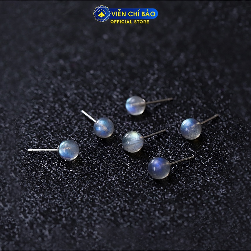 Bông tai bạc nữ đính đá mặt trăng chất liệu bạc 925 thời trang phụ kiện trang sức nữ Viễn Chí Bảo E032