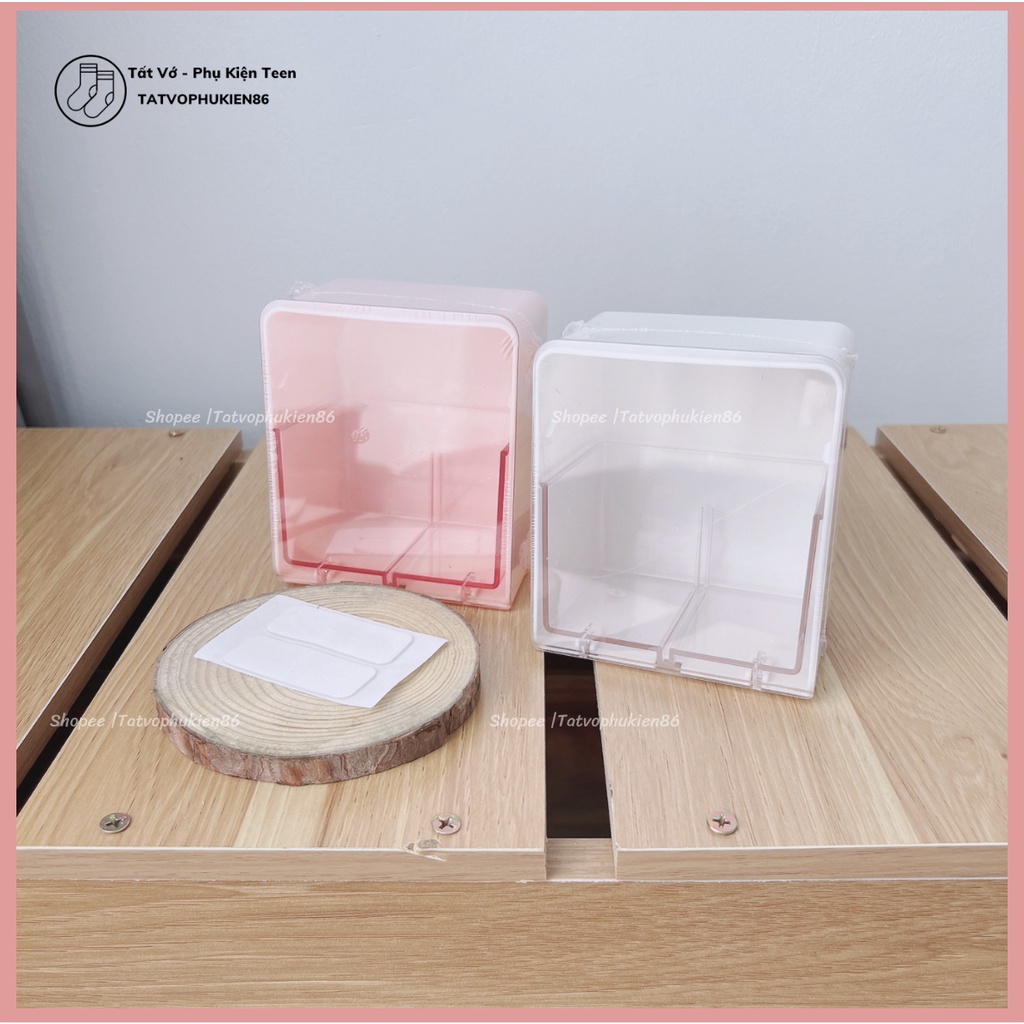 Hộp đựng bông tẩy trang -treo tường  FREESHIPDecor nhà tắm Hộp đựng tăm bông - đồ treo tường