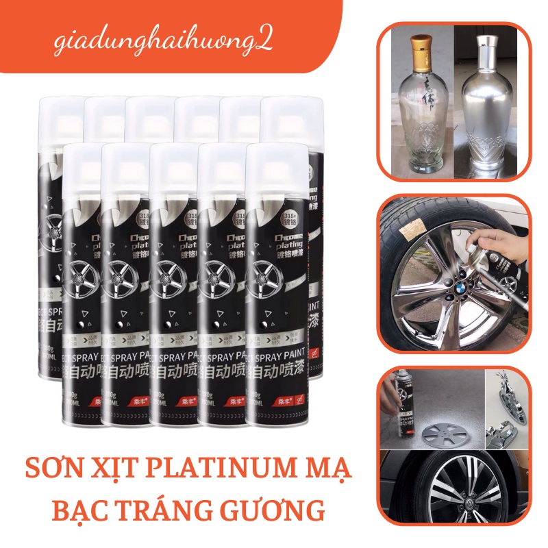 Mua Xịt phủ màu INOX công nghệ NANO mạ bạc tráng gương, chai xịt làm ...
