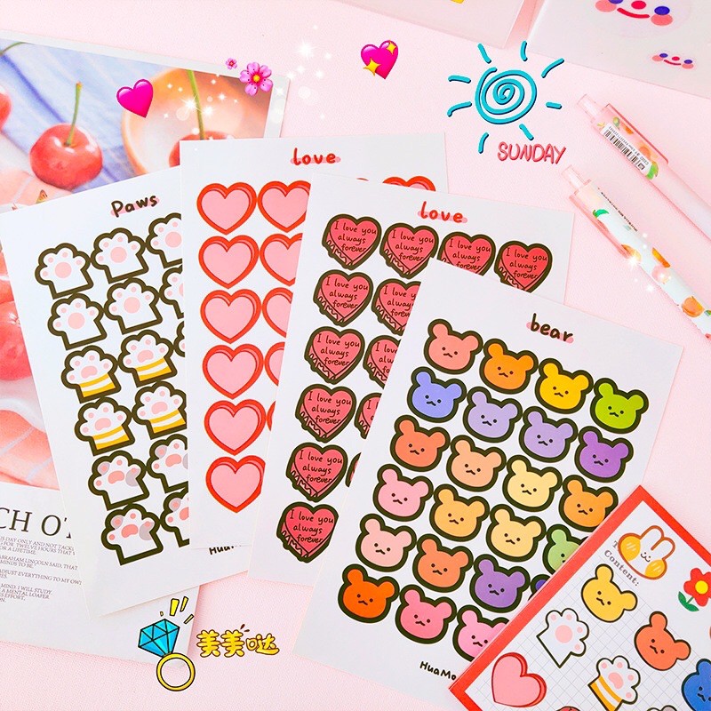 Thùng rác mini tiện lợi kèm sticker