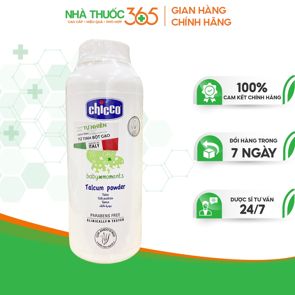 Phấn Rôm Tinh Bột Gạo Chicco, Hỗ Trợ Phục Hồi Da Bị Tổn Thương Do Rôm Sảy, Hăm Tã 150g