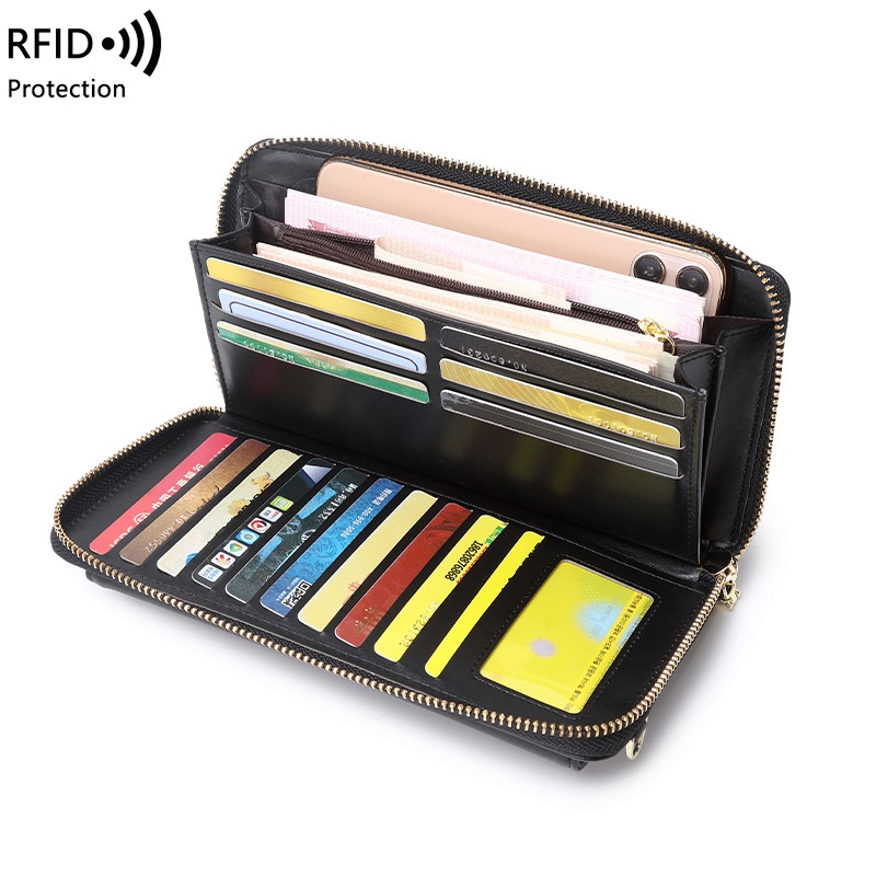 Túi Đeo Chéo Mini Đựng Điện Thoại Đa Năng Trong Suốt Chống Trộm Cảm Ứng RFID Thời Trang Cho Nữ