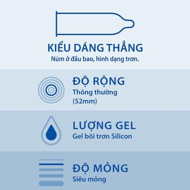 Bao Cao Su Durex Invisible Extra Thin Extra Sensitive 10 bao Siêu Mỏng - Cảm Giác Chân Thật [CHE TÊN Sản Phẩm]