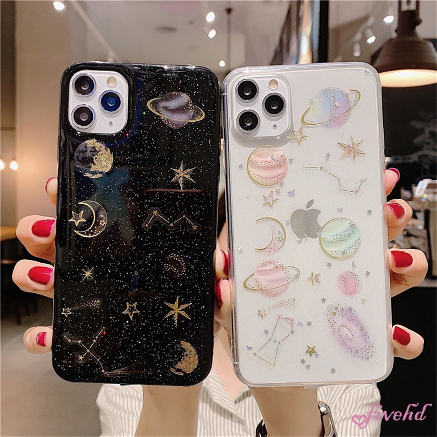 Samsung A90 A80 A70 A60 A50s A40 A30 A20 A10 A30s Phone Case Bling Glitter Starry Sky Transparent Soft Shell All-inclusive Protective Cover