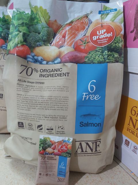 THỨC ĂN CHO CHÓ  HẠT HỮU CƠ  ANF 6FREE 6kg date 1/2025