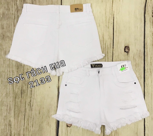 [Mã WASTMAY giảm 15% tối đa 30K đơn 150K] Short jean trắng đen rách | BigBuy360 - bigbuy360.vn