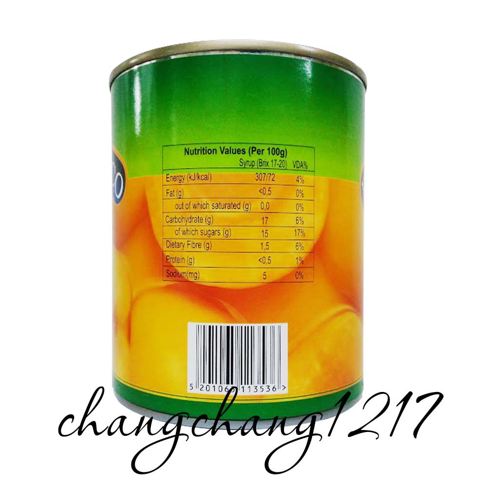 Đào Ngâm Elgreco Lon 820gr