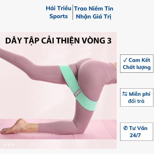 Dây Đàn Hồi Kháng Lực Minibad Tập Mông Aolikes Hải Triều Sport