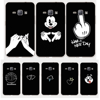 Ốp Lưng Samsung Galaxy J1 2016 J1Mini TPU mềm Case Cá tính đen tuyền Two