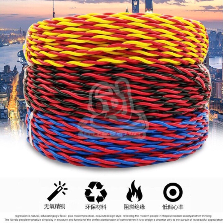 Dây loa đồng xoắn đỏ đen 2x1.0mm dài 1 mét, dây mạch phân tần loa, bass loa, loa treble, Mua dây loa ở HCM Chuyên bán dâ