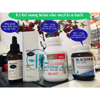 Kẽm bio zinc blackmores, bio care zinc, bio island zinc hàng nội địa cho bé