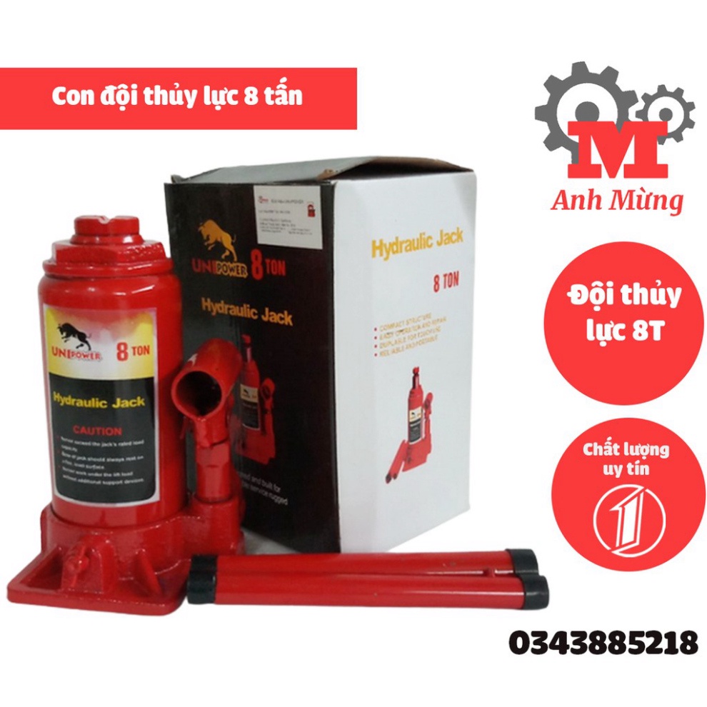 Con đội thủy lực 8 tấn (Kích oto, kích thủy lực).