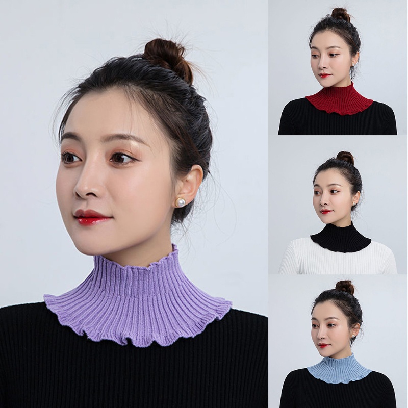 Cổ áo len giả chất dệt kim giữ ấm thời trang dành cho nữ | BigBuy360 - bigbuy360.vn