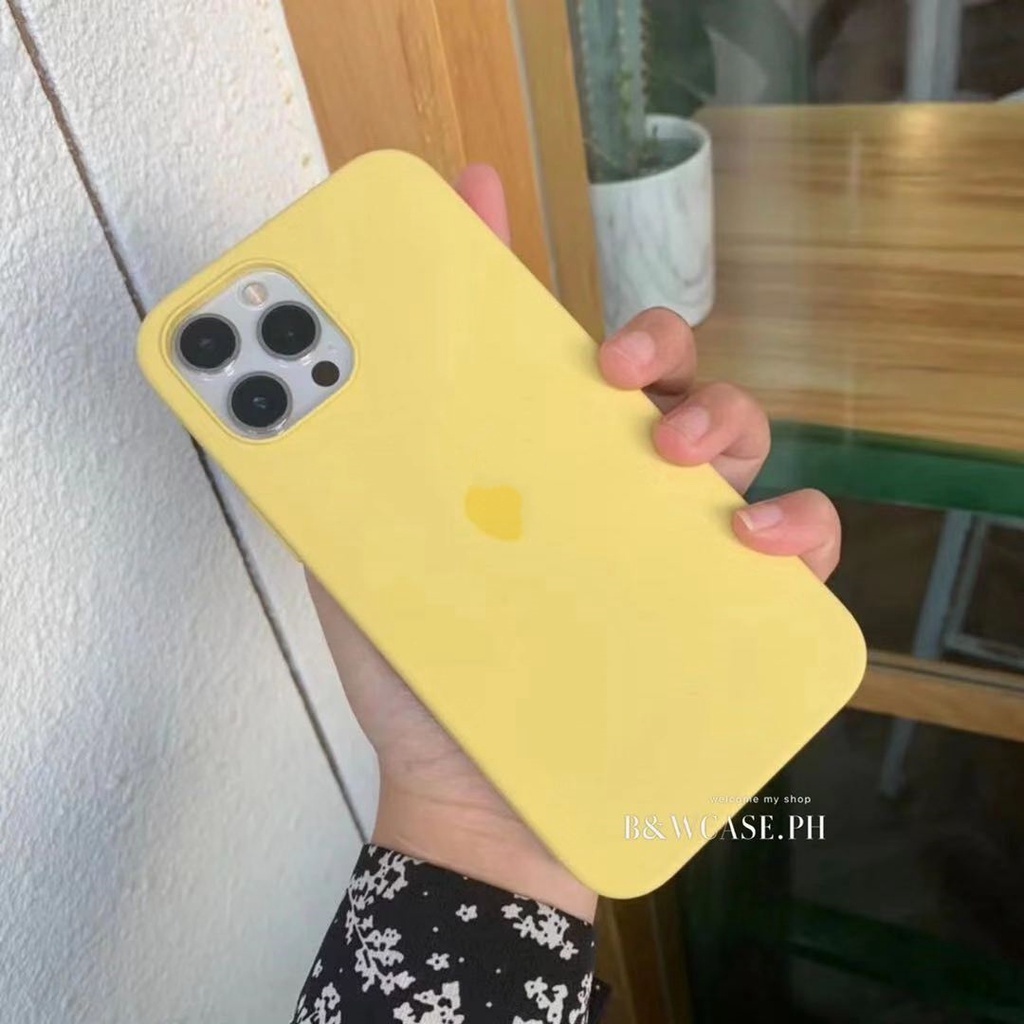 Ốp điện thoại silicon mềm màu vàng chanh cho Iphone 12 11 Pro Max Ix Xs Max Xr Se2 Iphone 6 6s 7 8 Plus