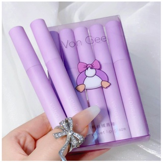 Set 5 cây son nội địa trung kem lì vongee tím siêu lì lâu trôi mịn mướt môi