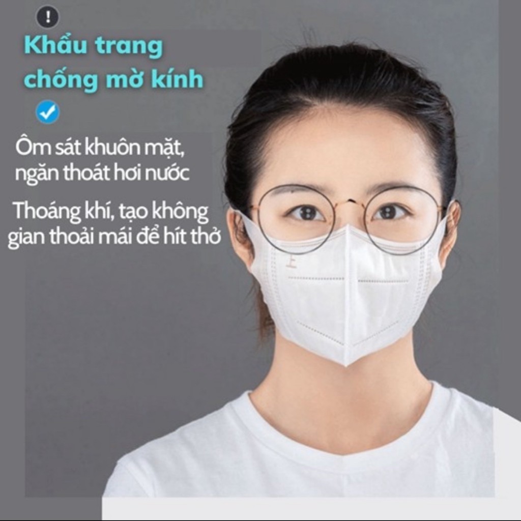 Khẩu Trang 3D Ngươi Lơn Nano Chống Ẩm Hộp 10cái [Mã VN1634]