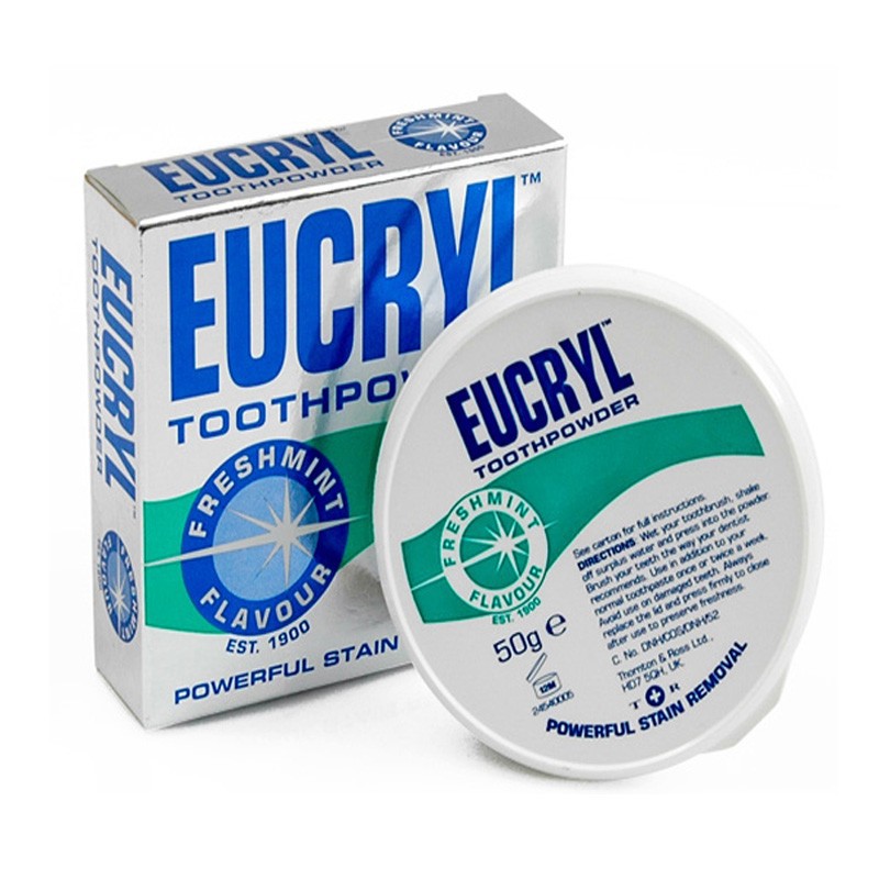 Bột làm trắng răng Eucryl Tooth Powder 50g – Anh