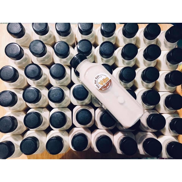 50 Chai nhựa Pet nắp đen nhỏ dọn 100ml, 250ml đựng trà sữa, nước ép tiện lợi  - Bếp xanh thiên bình