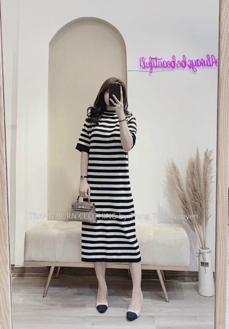 Váy len suông dài cổ xoăn - hàng QC | BigBuy360 - bigbuy360.vn