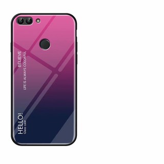 For [Huawei Honor 9 Lite] Gradient Tempered Glass Cover Protective Phone Case
