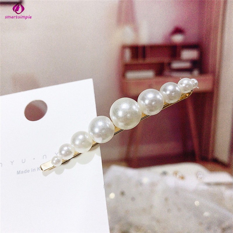 SS Women Girls Pearl Hairpins Retro Elegant Princess Hairpins Female Vintage Barrettes Headwear