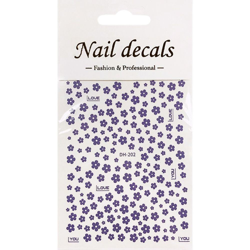 [Hàng mới về] Miếng Dán Trang Trí Móng Tay Họa Tiết Hoa Năm Cánh 3D Nhiều Màu Sắc