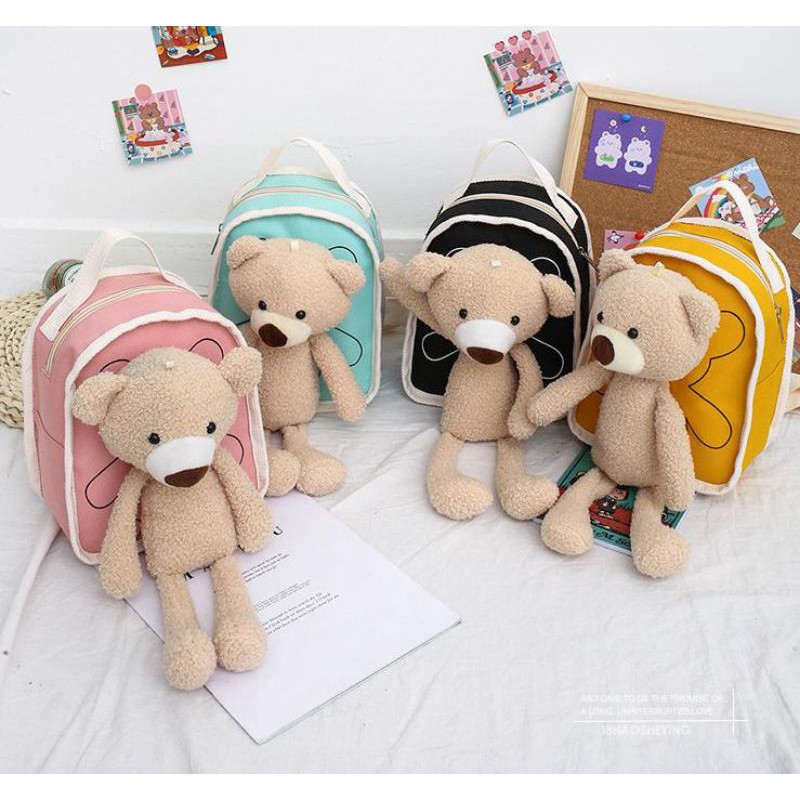 Balo hình gấu mini siêu dễ thương - Balo trẻ em cute giá rẻ - Quà tặng ý nghĩa cho bạn bè, người thân