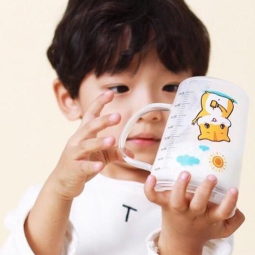 Cốc Pha Sữa Thủy Tinh Chia Vạch Có Nắp Và Ống Hút Siêu Tiện Lợi Siêu hOT