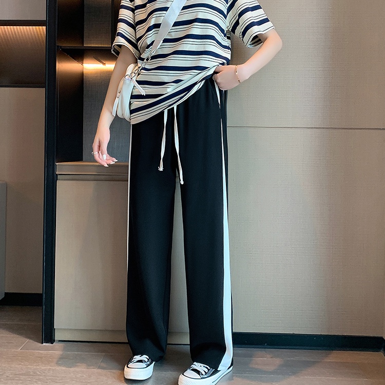 SUXI Quần ống rộng Lưng Cao Màu Sắc Vintage Thời Trang Mùa Hè Cho Nữ