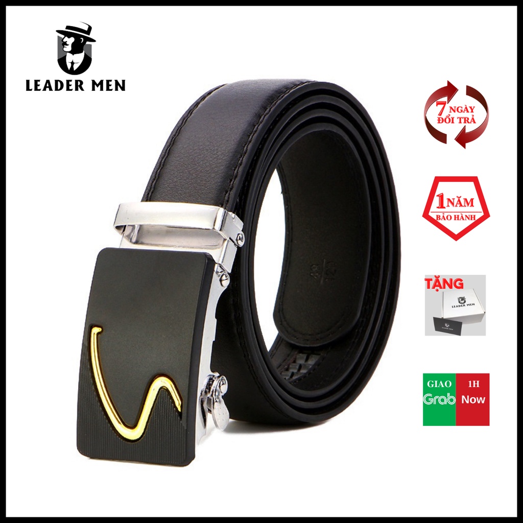 Dây Thắt Lưng Nam Chất Liệu Da Cao Cấp TLK4-04 Khóa Tự Động - Dây Nịt Da Nam Thời Trang Khóa Thời Thượng - LeaderMen
