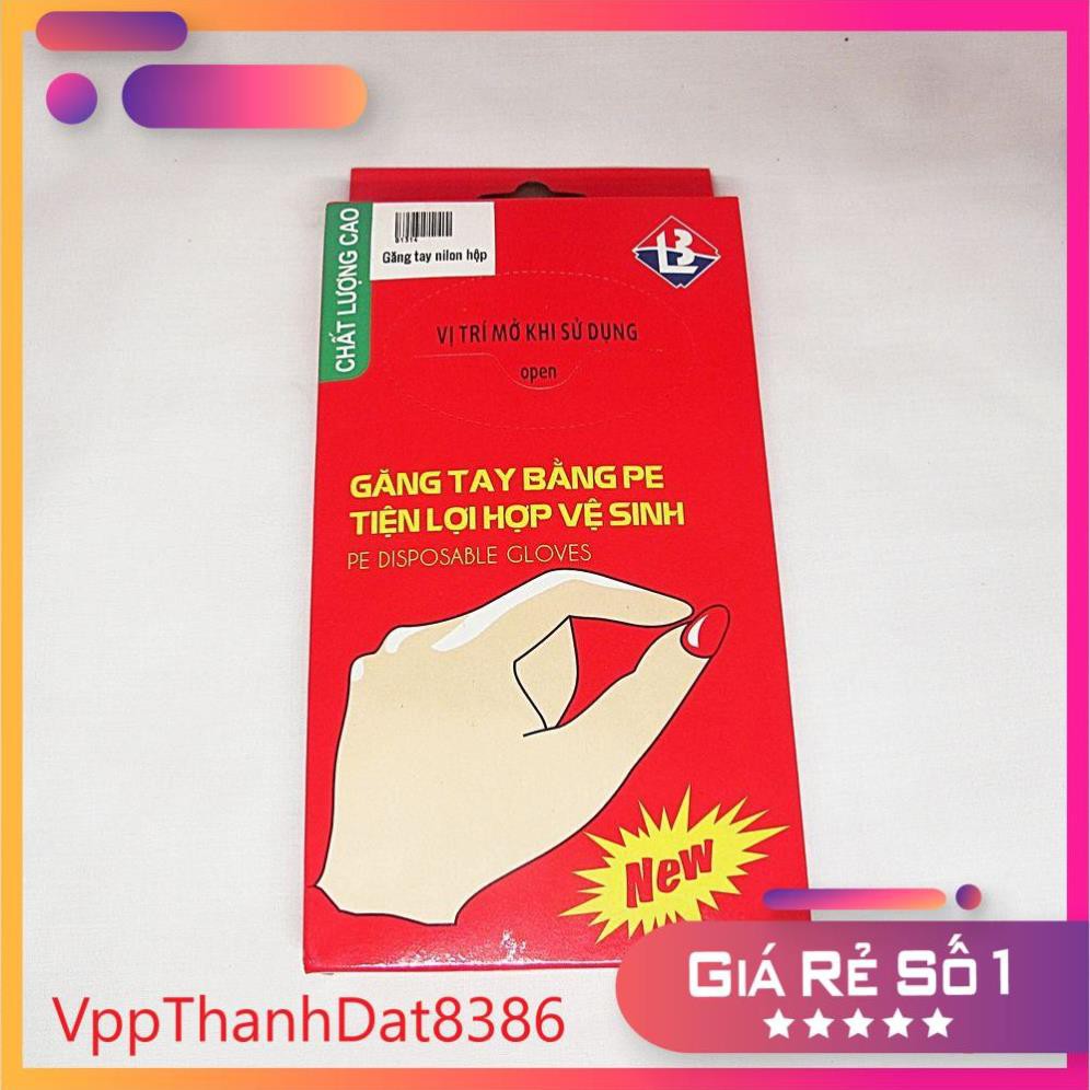 Hộp 100 găng tay nilong loại dầy siêu bền