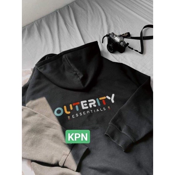 Áo Hoodie OUTERITY Tay Dài Phong Cách Hàn Quốc Thời Trang Nam, Nữ chất nỉ dày dáng rộng