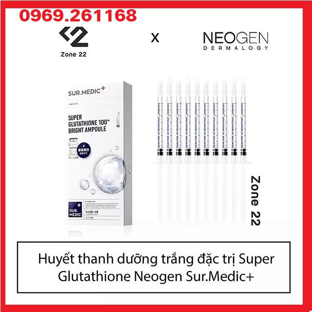 [Giá tốt] Tinh Chất Truyền Trắng Neogen Sur.Medic+ Super Glutathione 100 Bright Ampoule - Chính hãng