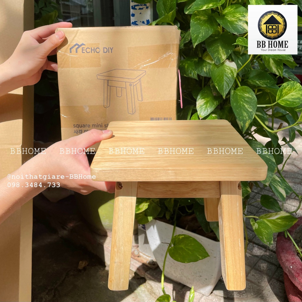 Ghế đôn gỗ lắp ráp BBHome