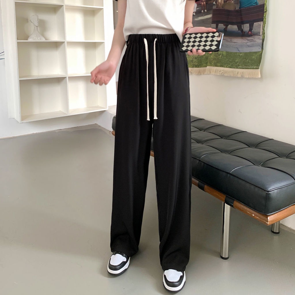 Quần ống rộng Lưng Cao Tôn Dáng Thời Trang Hè Cho Nữ