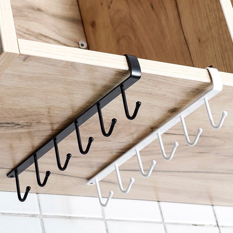 Giá treo 6 móc treo đồ dùng nhà bếp đa năng vô cùng tiện lợi