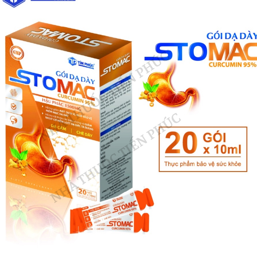 Gói Hỗ Trợ Giảm Đau Dạ Dày Tức Thì, Đau Rát Bao Tử STOMAC Hộp 20 gói
